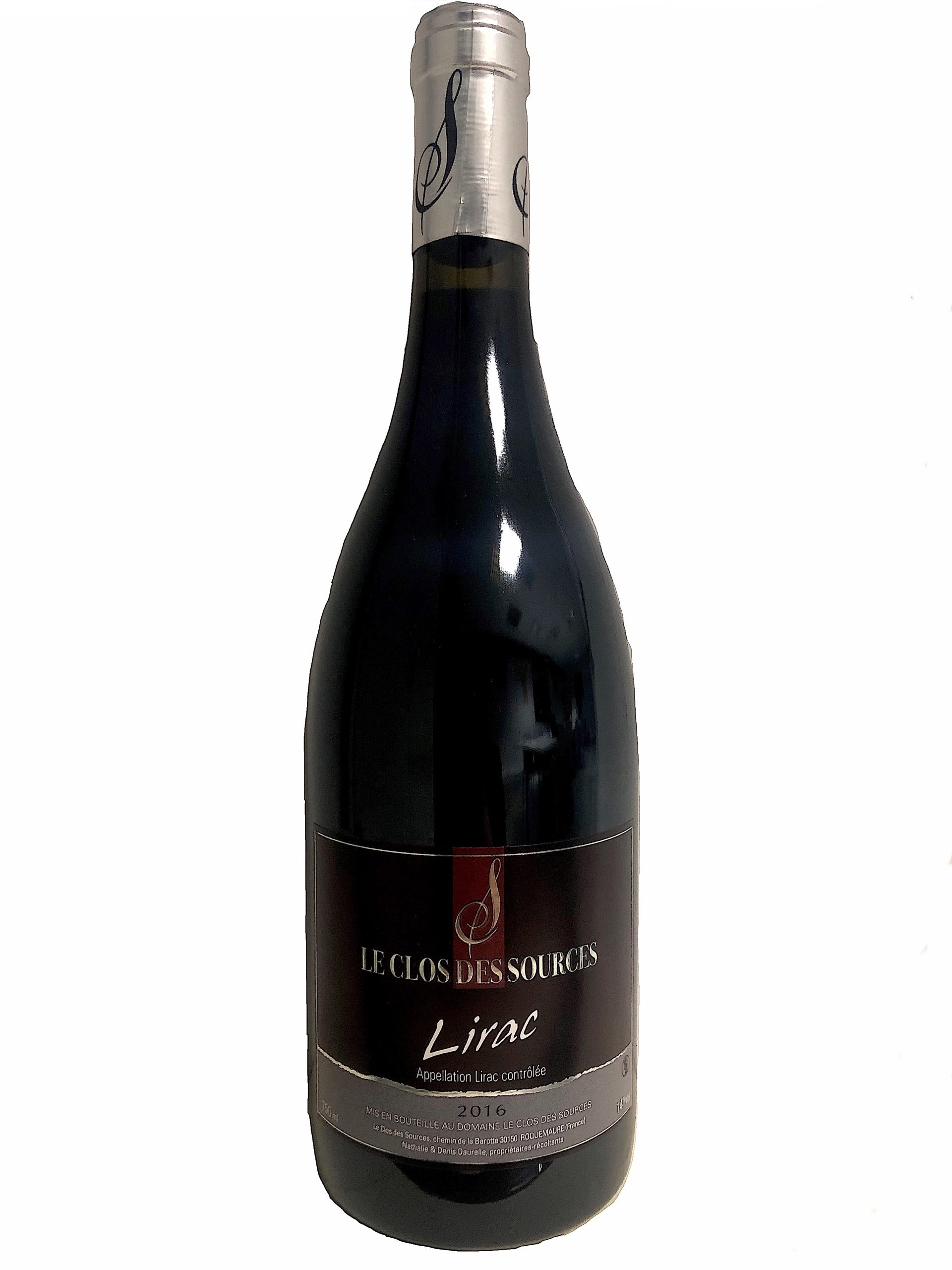 bouteille lirac vin rouge