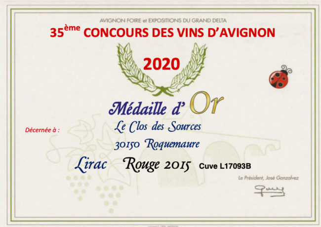 Concours-Vins-Avignon-OR concours medaille or